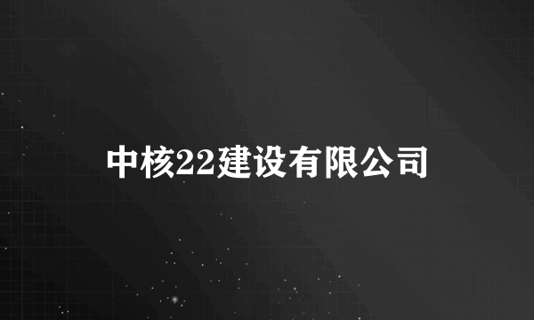 中核22建设有限公司