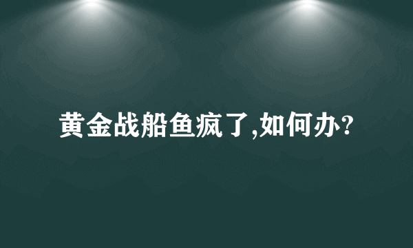 黄金战船鱼疯了,如何办?