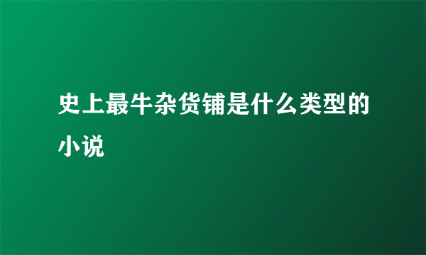 史上最牛杂货铺是什么类型的小说