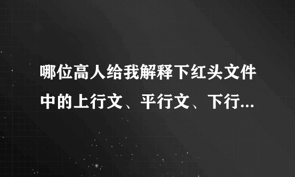 哪位高人给我解释下红头文件中的上行文、平行文、下行文的区别？具体怎么制作？谢谢