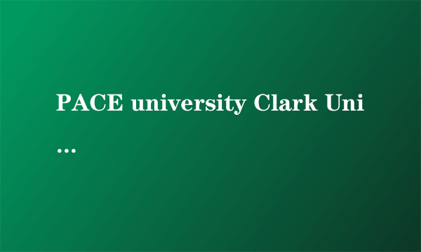 PACE university Clark University MSF求选校