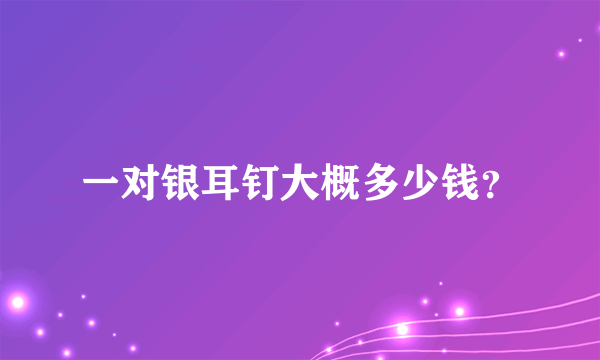 一对银耳钉大概多少钱？