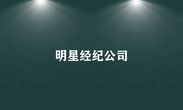 明星经纪公司