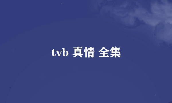 tvb 真情 全集