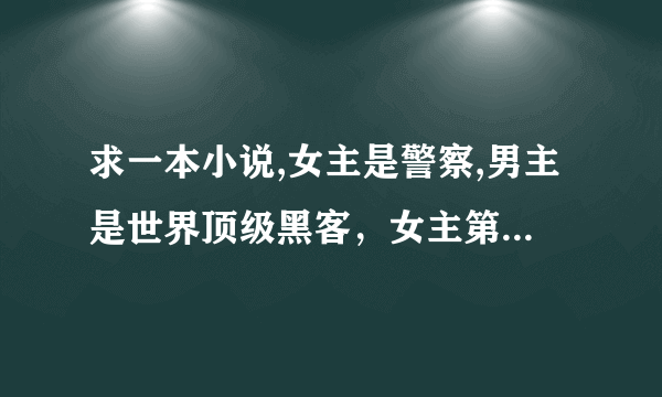 求一本小说,女主是警察,男主是世界顶级黑客，女主第一次见男主时，男