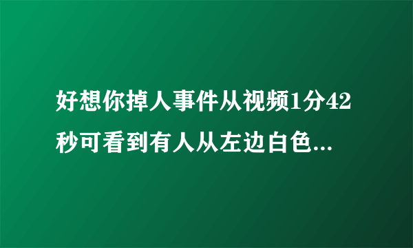 好想你掉人事件从视频1分42秒可看到有人从左边白色建筑掉下，是灵异事件么？还是真的有人自杀？