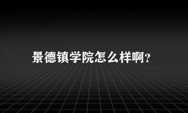 景德镇学院怎么样啊？