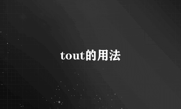 tout的用法