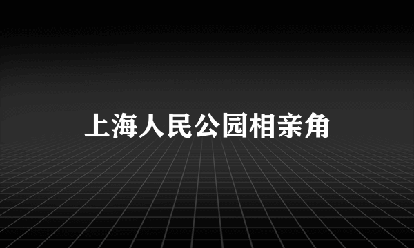 上海人民公园相亲角