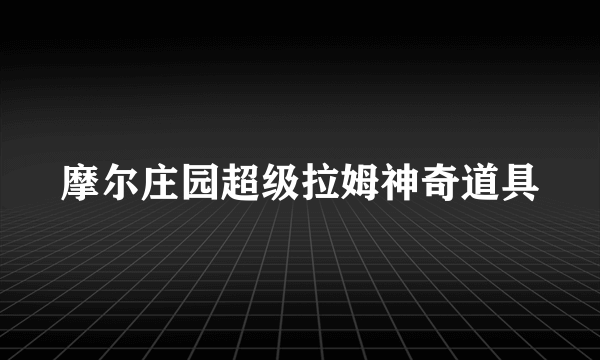 摩尔庄园超级拉姆神奇道具