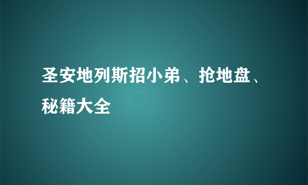 圣安地列斯招小弟、抢地盘、秘籍大全