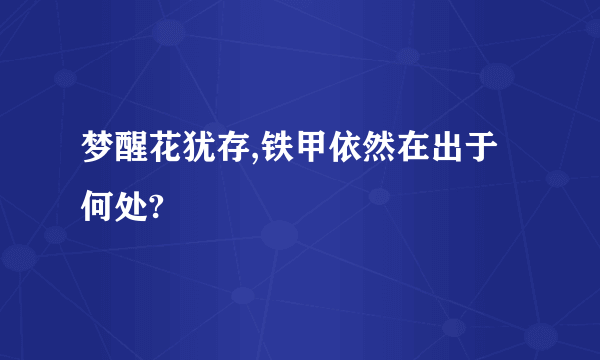 梦醒花犹存,铁甲依然在出于何处?