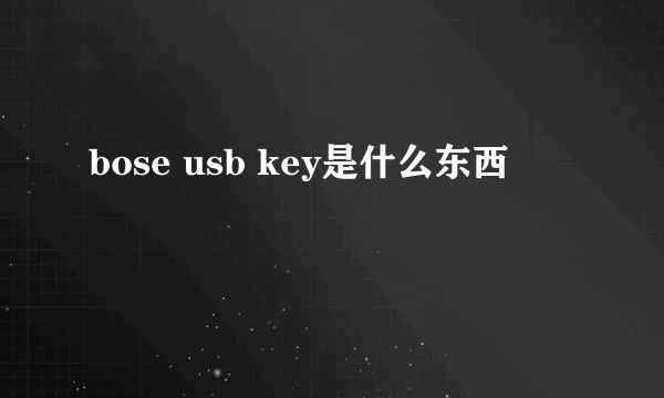 bose usb key是什么东西