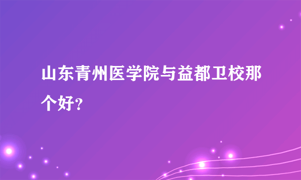 山东青州医学院与益都卫校那个好？