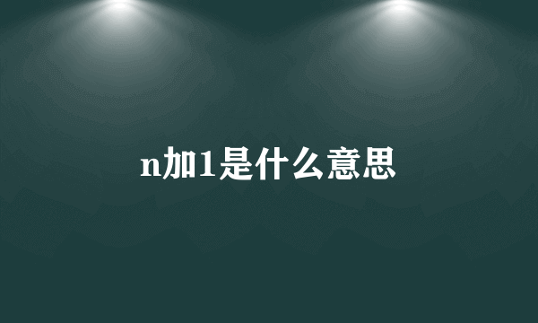 n加1是什么意思