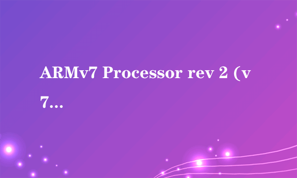 ARMv7 Processor rev 2 (v7)是什么阿？