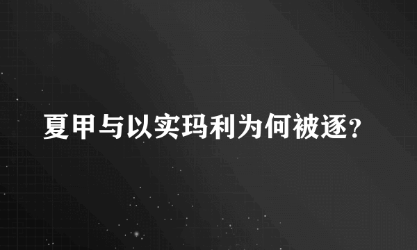 夏甲与以实玛利为何被逐？